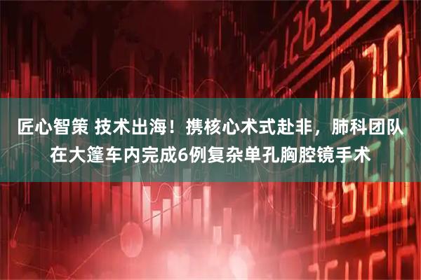 匠心智策 技术出海！携核心术式赴非，肺科团队在大篷车内完成6例复杂单孔胸腔镜手术