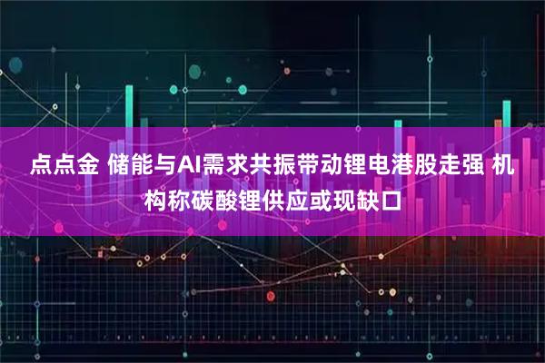 点点金 储能与AI需求共振带动锂电港股走强 机构称碳酸锂供应或现缺口