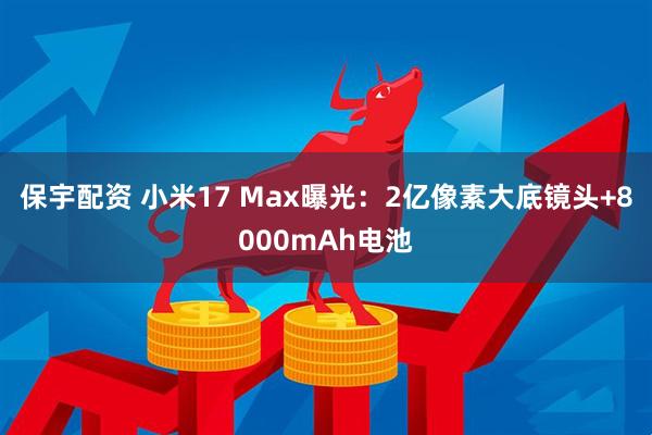 保宇配资 小米17 Max曝光：2亿像素大底镜头+8000mAh电池
